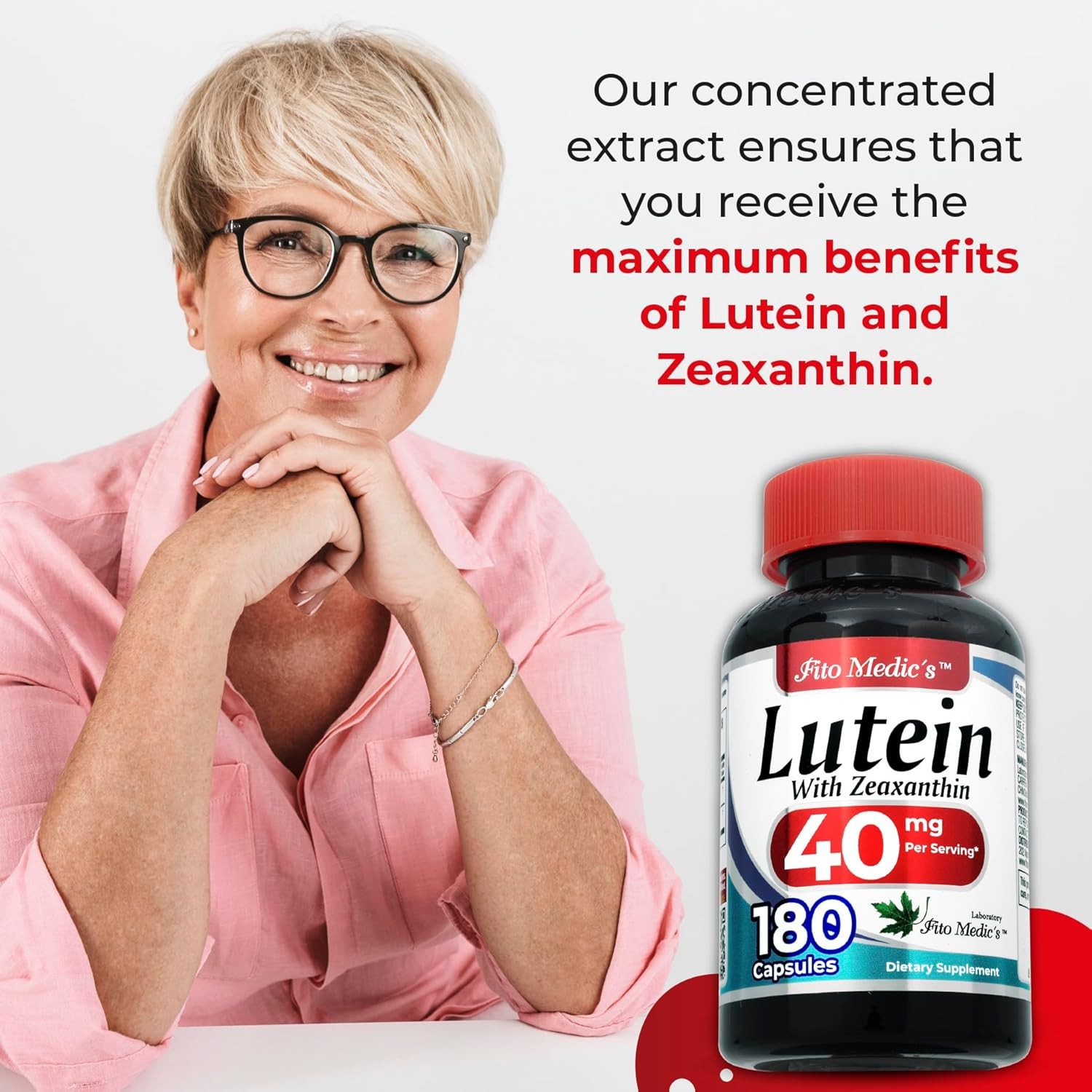 Lab | Lutein |180 Capsules |40 Mg| Lutein 40Mg | Lutein and Zeaxanthin Supplemen