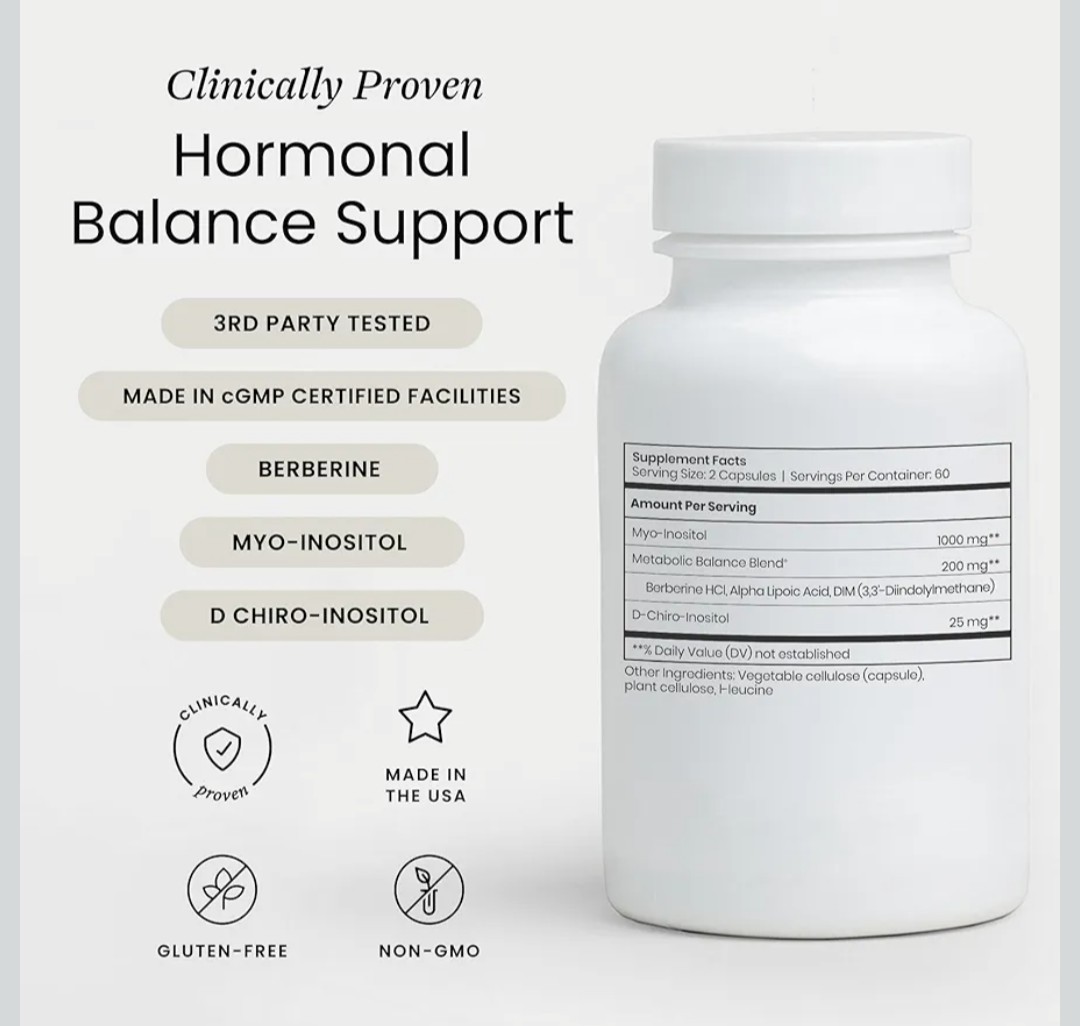Perelel Hormone Balance Support, Myo & D Chiro Inositol, Womens Inositol…