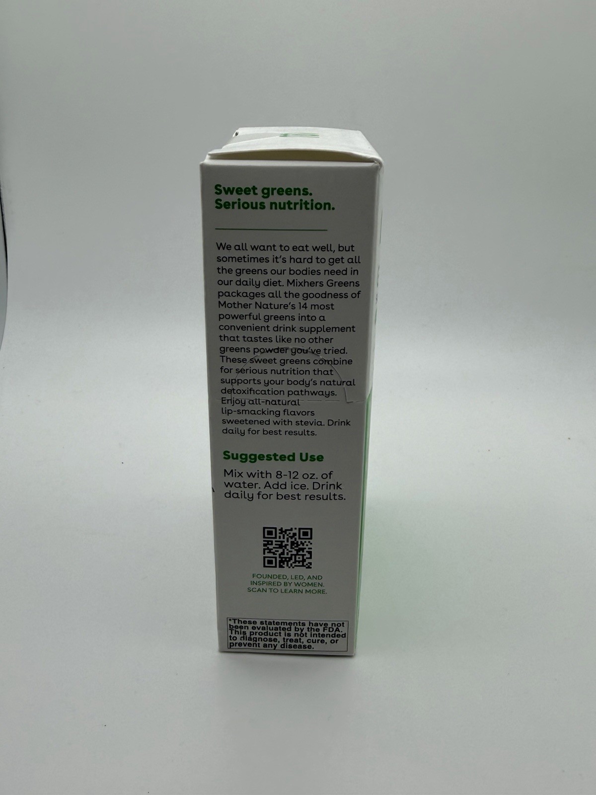 MixhersGreens. SuperfoodSupport. ApplePomegranate. Sealed. 15 serves. Exp. 03/26