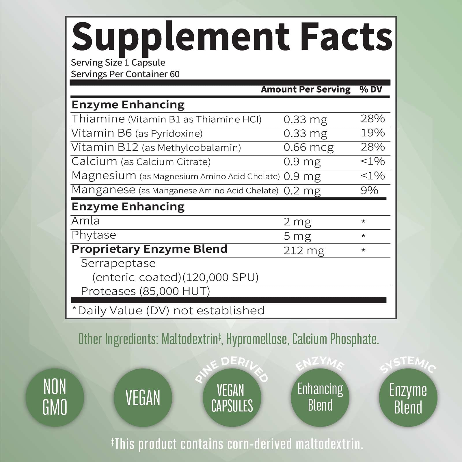 Maryruth’S Maryruth Organics Serrapeptase Enzymes Capsules Up To 2 Month Supply
