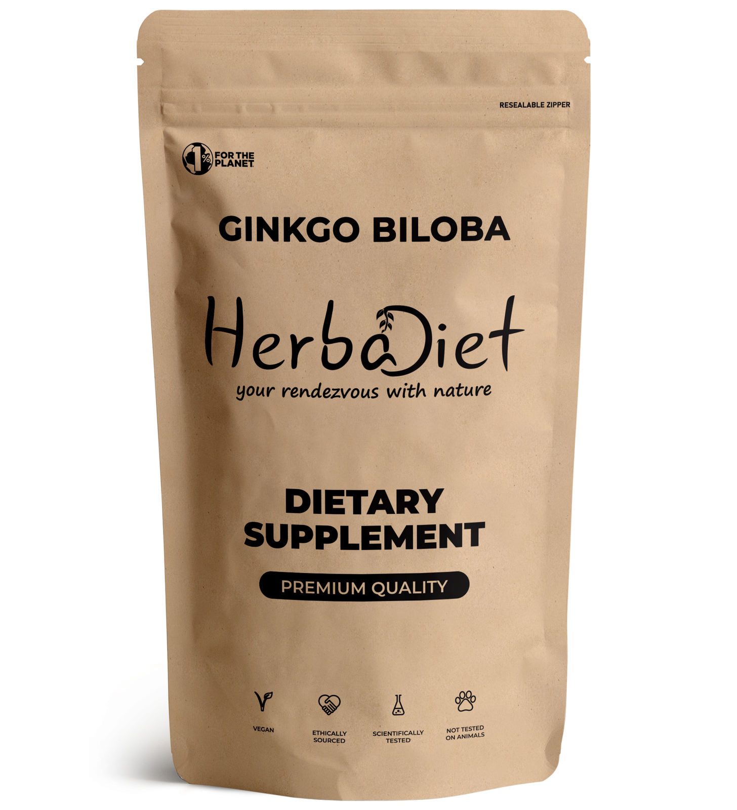 Potent Ginkgo Biloba Extract Powder 24% Flavonoids Memory Booster 100g