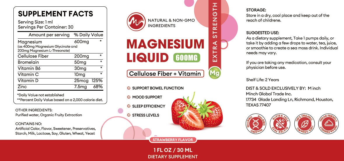Magnesium Liquid Drops,1000MG Magnesium Glycinate & L-Threonine Mood Support