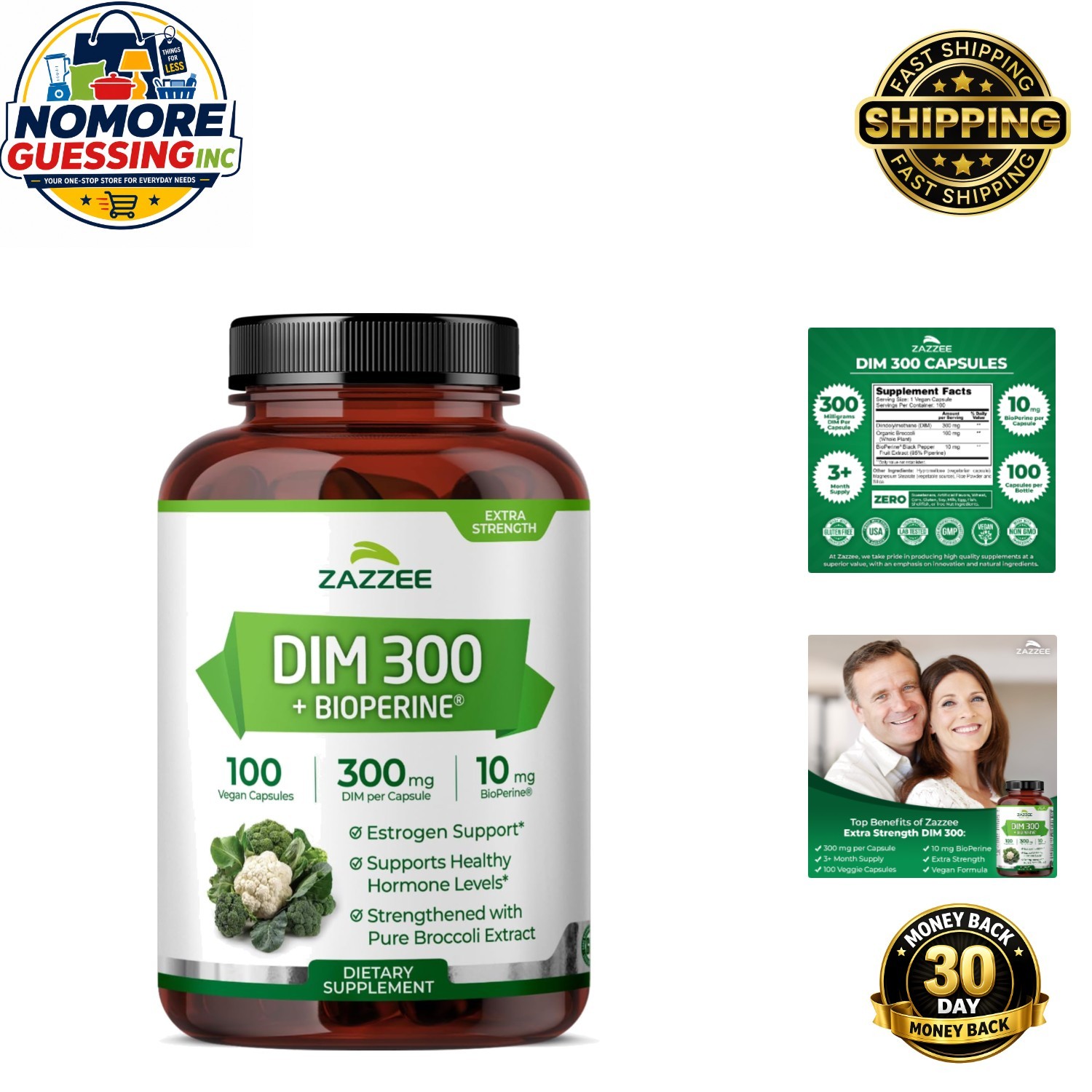 Natural DIM Supplement – 300 mg per Capsule for Hormonal Balance & Support