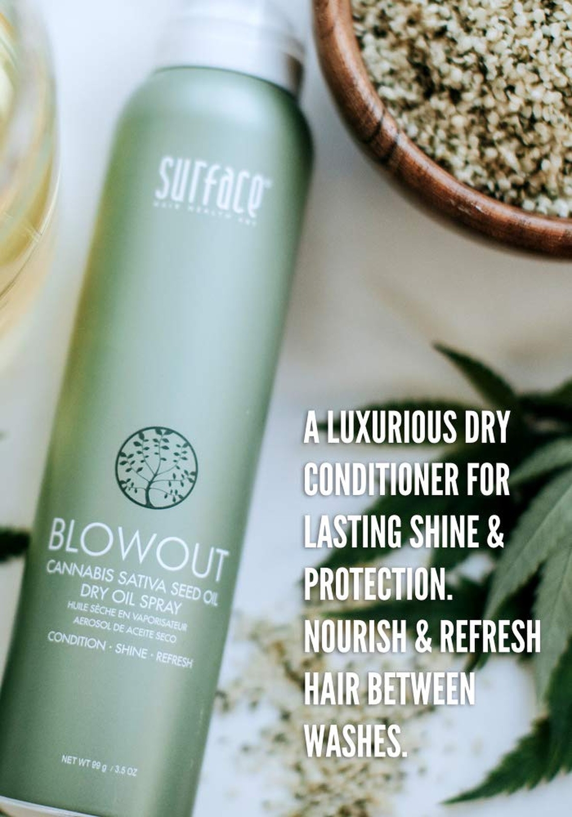 Surface Hair – Blowout Condtioner – Organic Ingredients for Women and Men,
