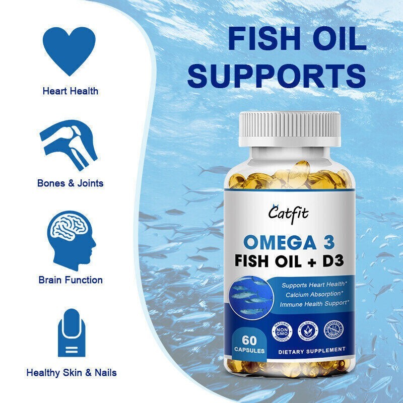 Omega 3 Fish Oil 120 Capsules 3x Strength EPA & DHA,Highest Potency x