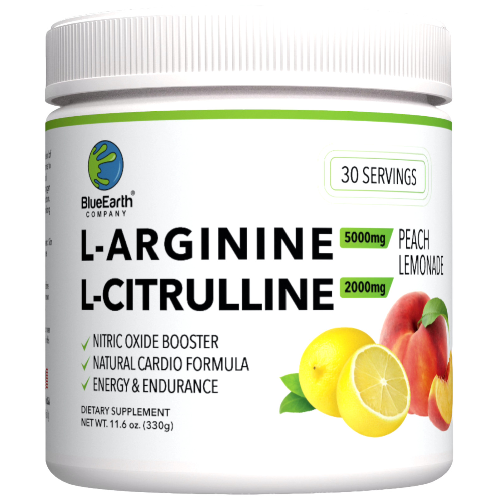 L-Arginine 5000mg + L-Citrulline 2000mg – Nitric Oxide – Blood Pressure Support