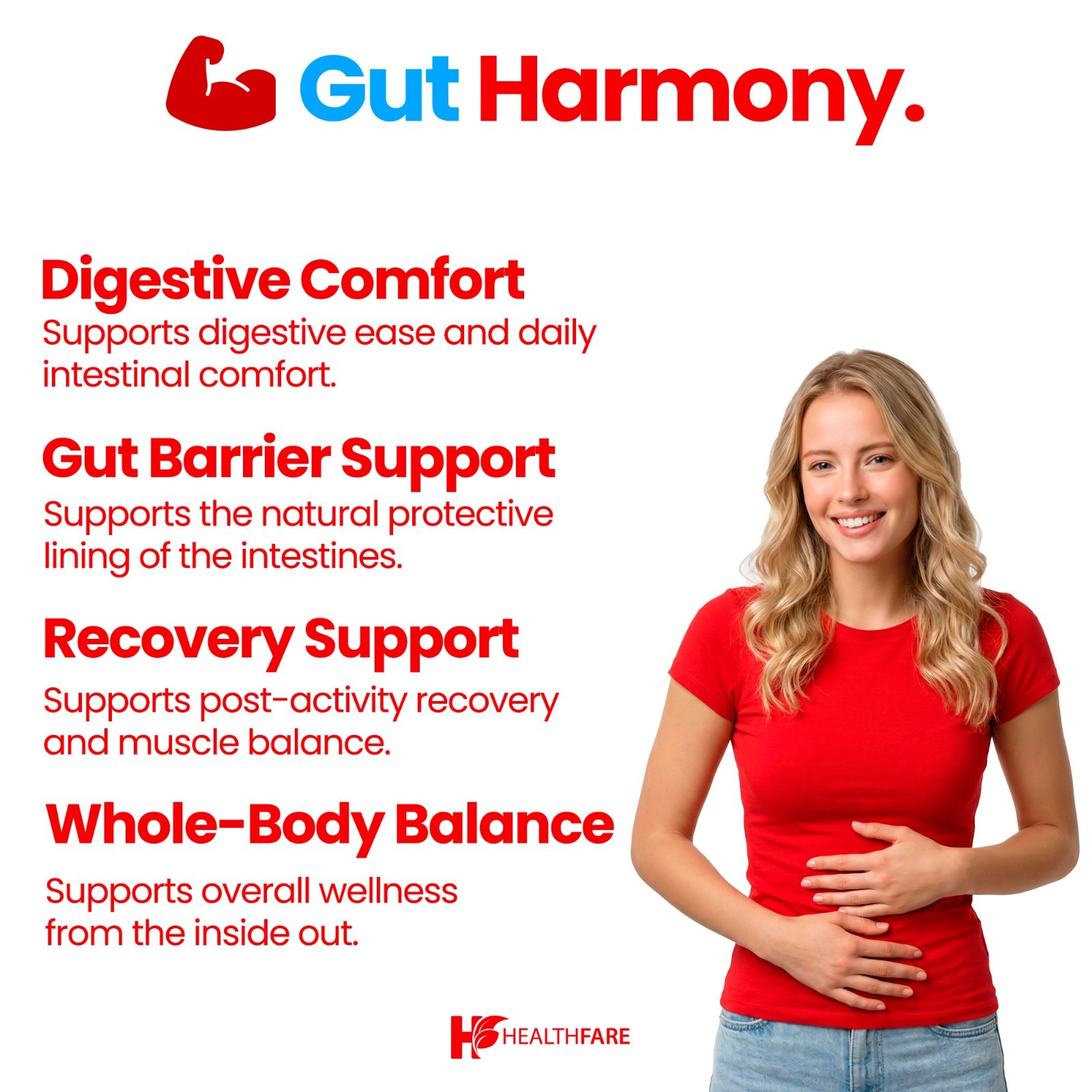 Healthfare L-Glutamine 1000mg | 240 Capsules | Amino Acid Fuel for Gut & Muscle