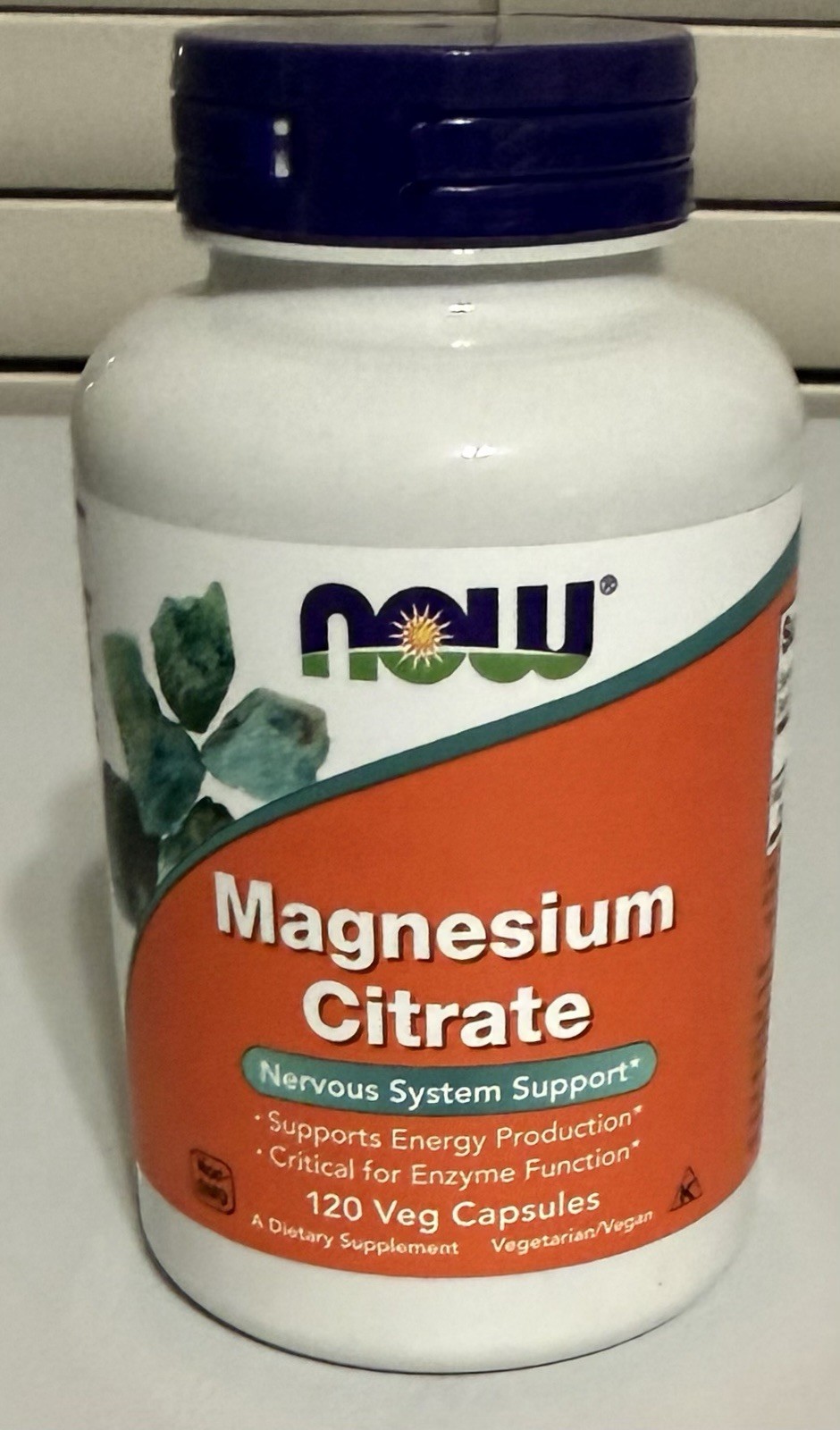NOW Supplements, Magnesium Citrate, Nervous System Support, 120 Veg Capsules
