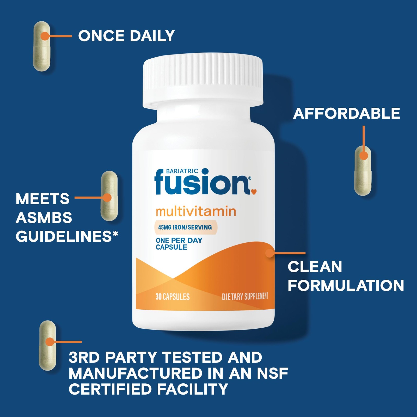 Bariatric Fusion One Per Day Multivitamin with 30 Count (Pack of 1)