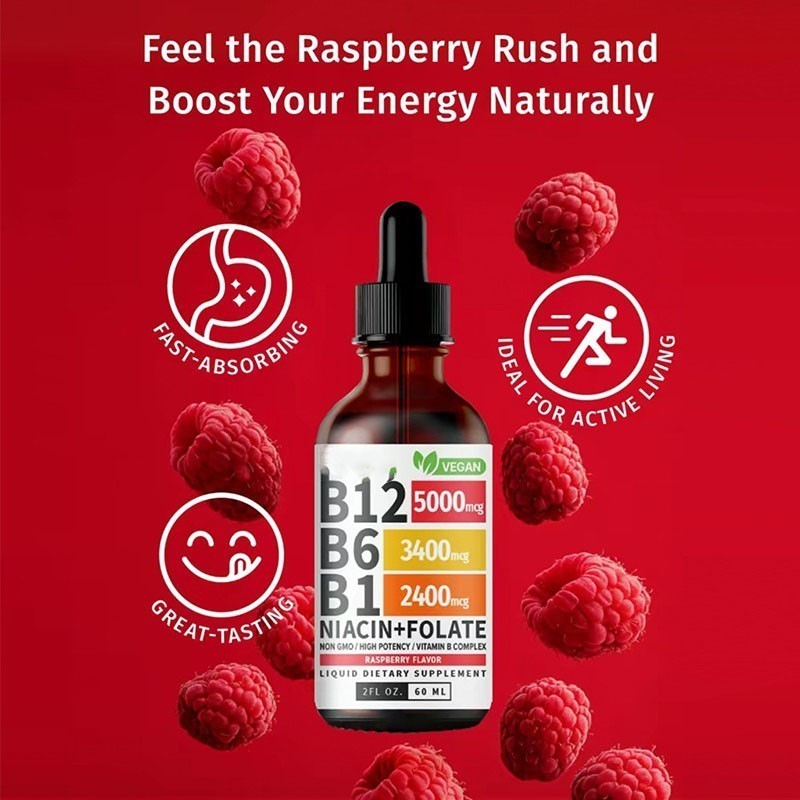 3/1x Vitamin B12 and B6 Liquid Drops, B12 Sublingual Vitamin B Complex Vitamin