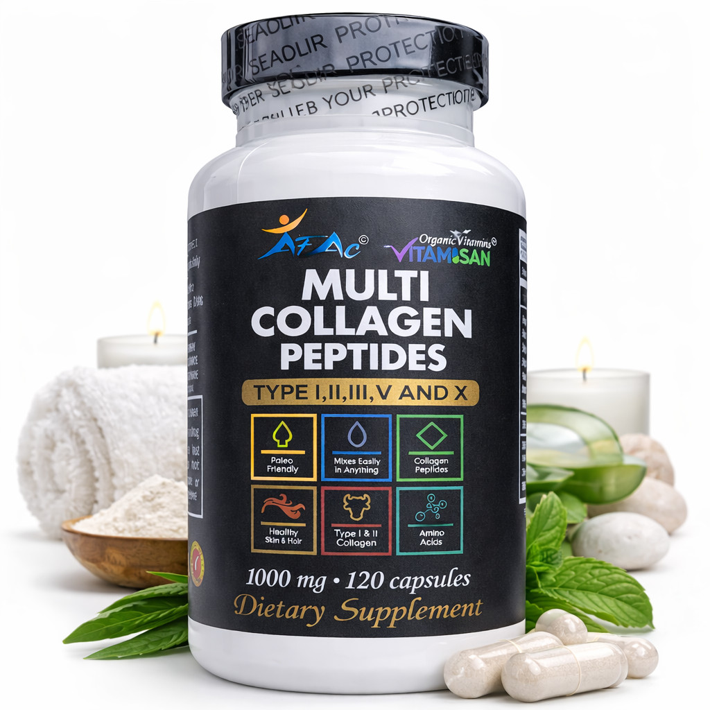 Collagen multi Peptide Capsules 240 Vitamins Colagen hydrolizate Anti Aging skin