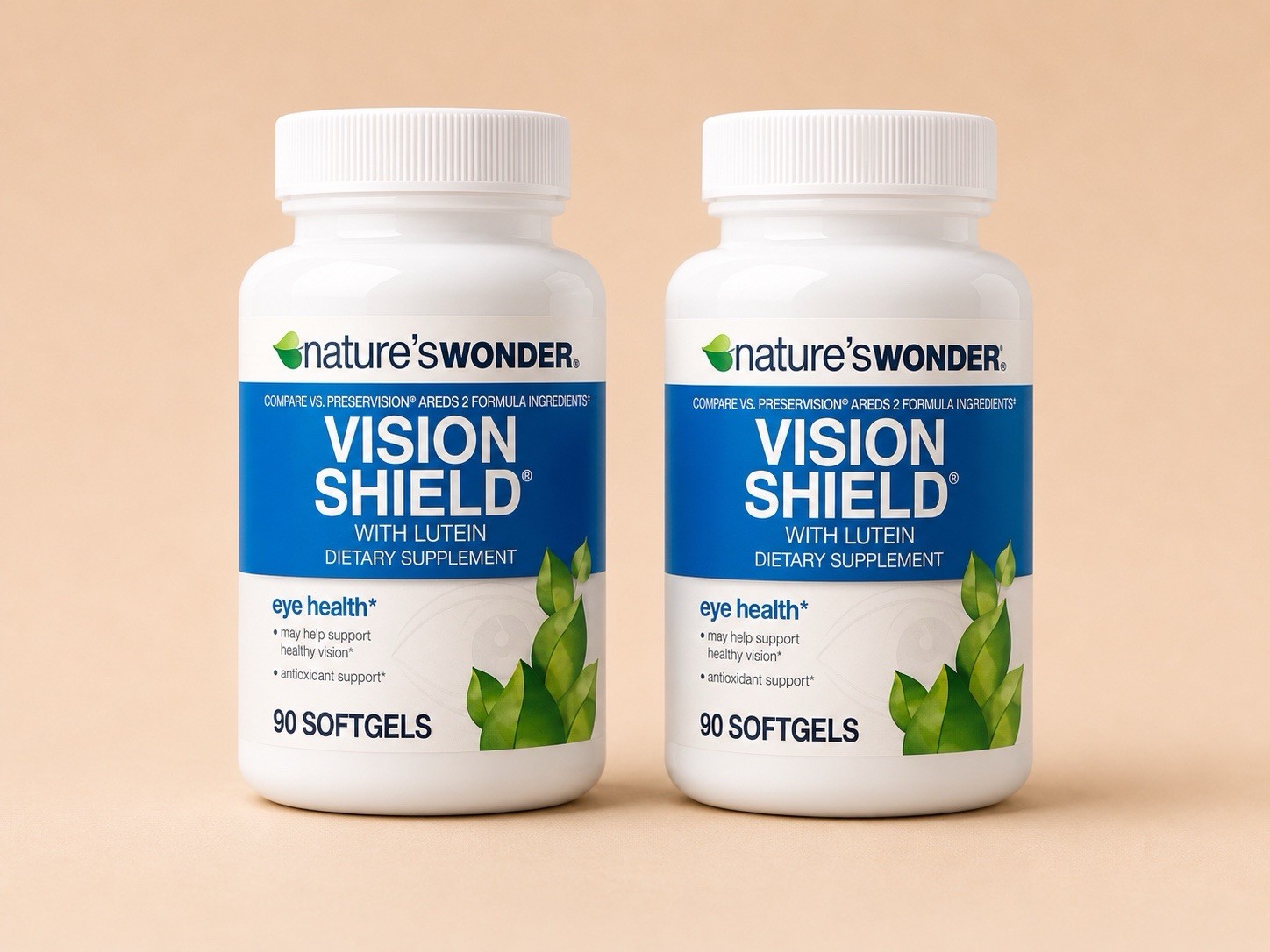 2 x Nature’s Wonder VISION SHIELD – Eye Healh Dietary Supplement Lutein & Zinc