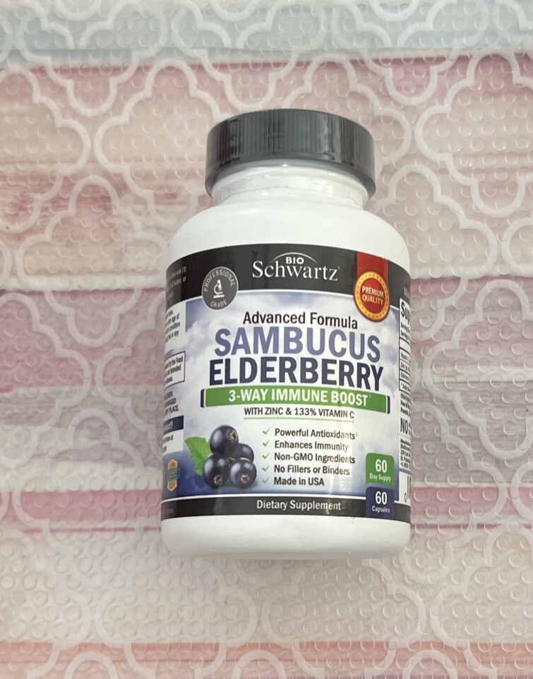 BioSchwartz Sambucus Elderberry Immune Boost 60 Caps Exp 03/26