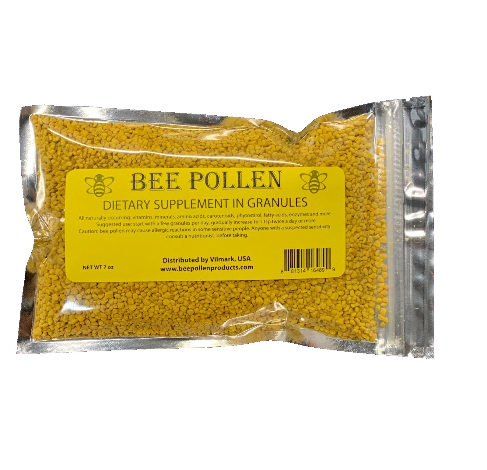 BEE POLLEN Pure Natural Not Processed Bee Pollen Granules 7 oz