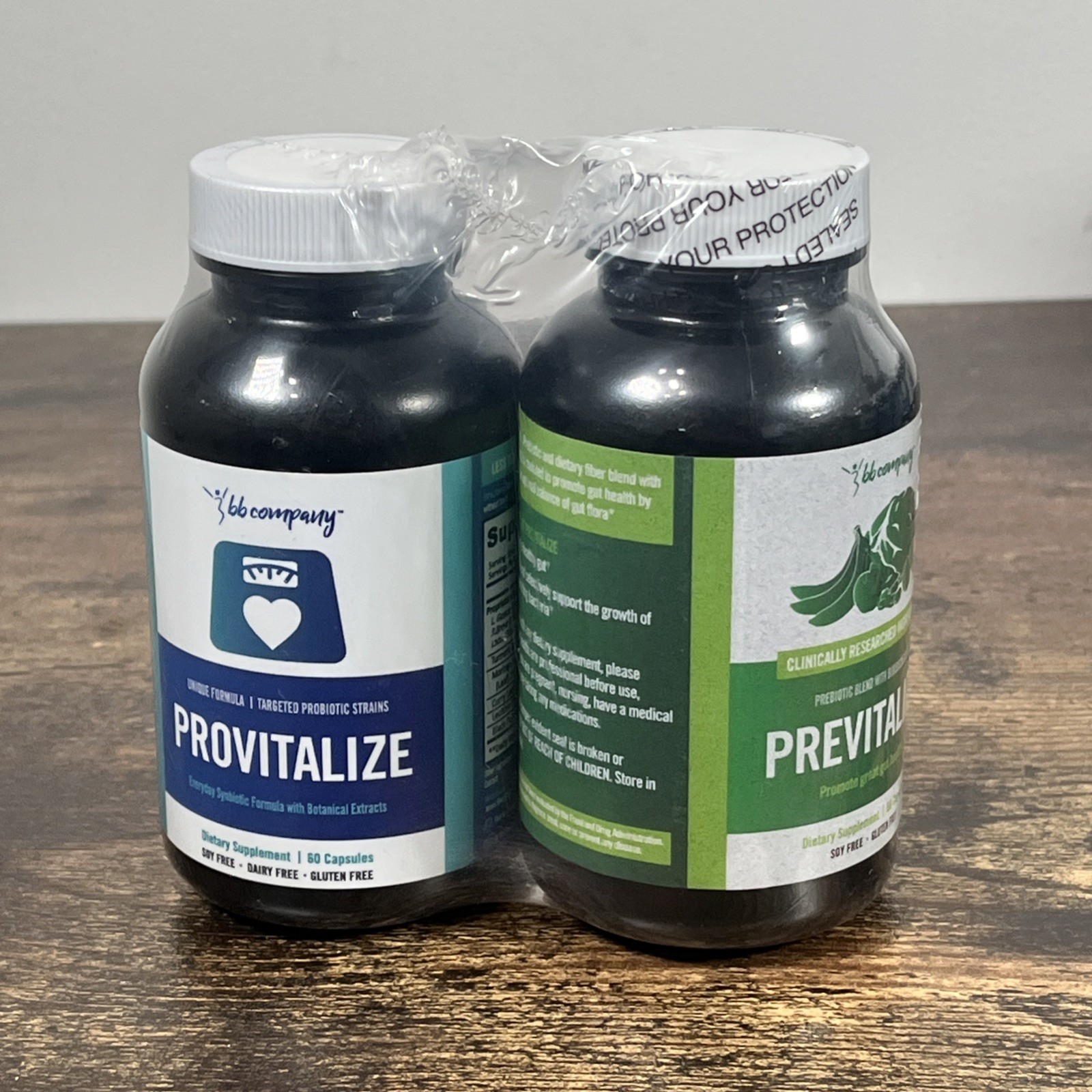 Provitalize & Previtalize for Gut Health BB Company New Sealed Expires 8-30-26