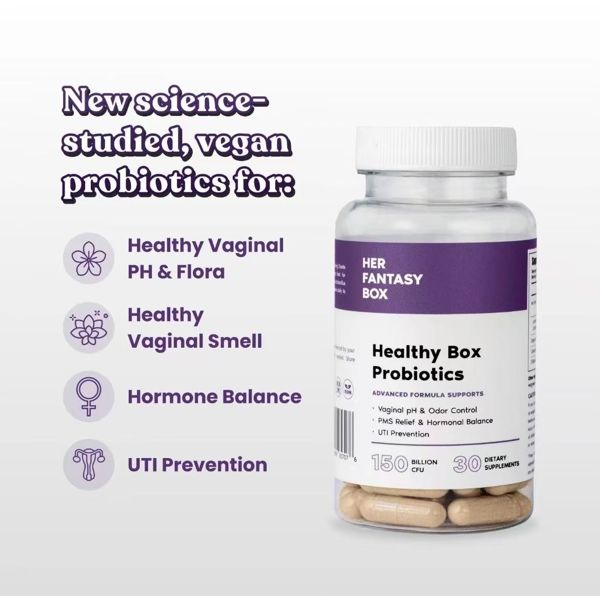 Her Fantasy Box Healthy Box Probiotics (30 Capsules) New & Sealed