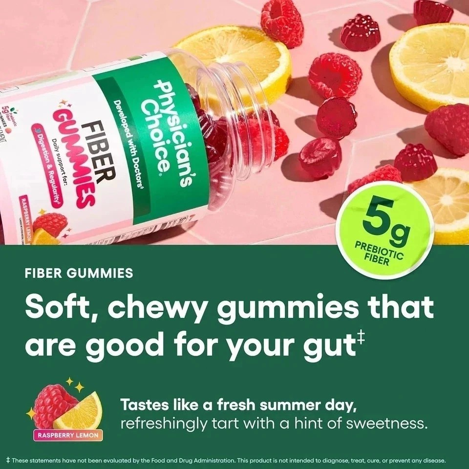 Physician’s Choice Fiber Gummies 3-Pack: Digestive Health & Regularity