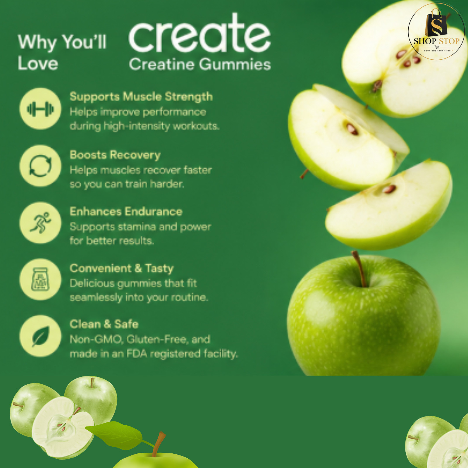 Creatine Monohydrate gummies for Men & Women – Boost focus, strength