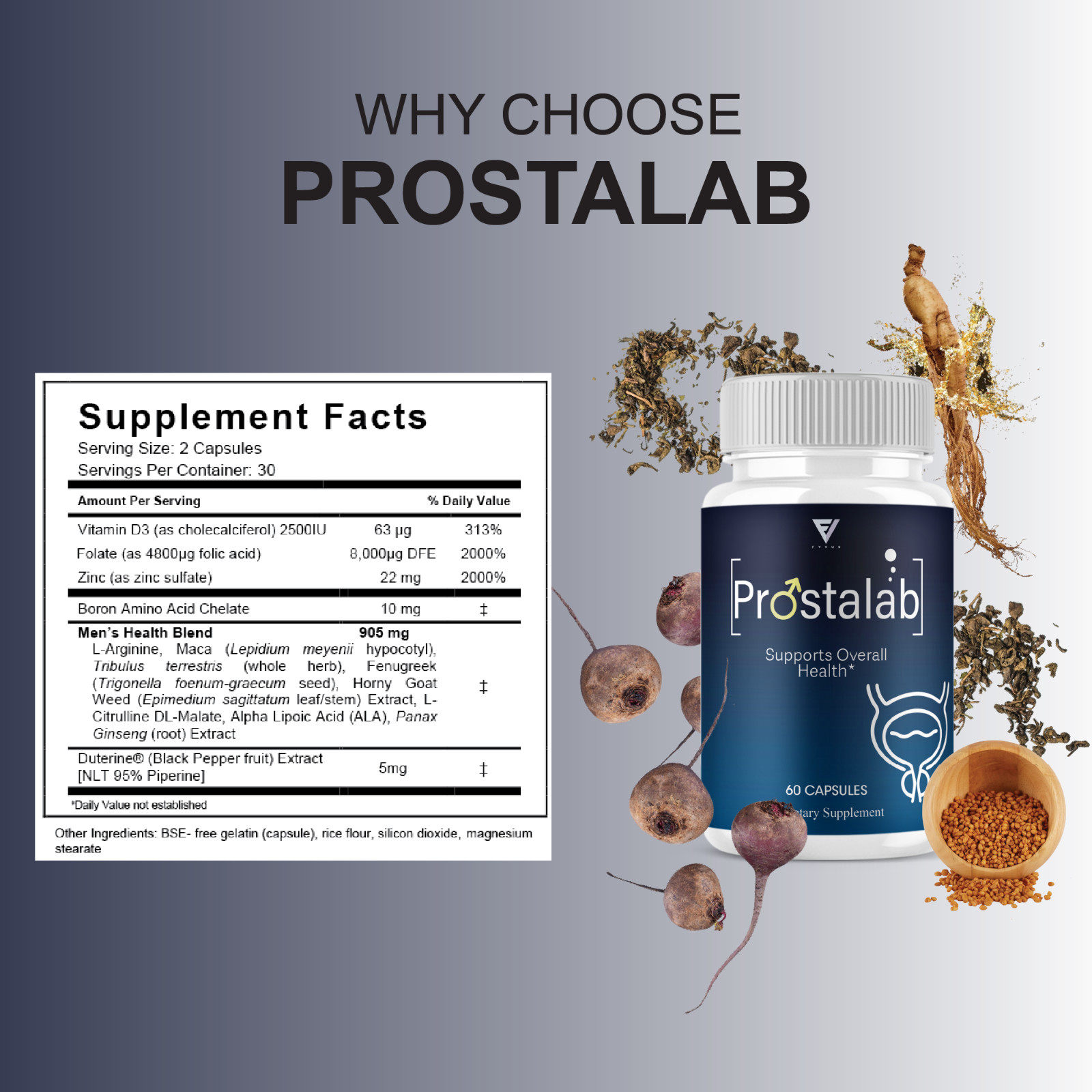 (5 Pack) Prostalab Supports Overall Health, Prosta Lab Pills (300 Capsules)