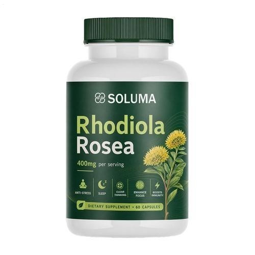 Soluma Rhodiola Rosea, 400mg Per Serving With Bioperine, 60 Capsules (1Set)
