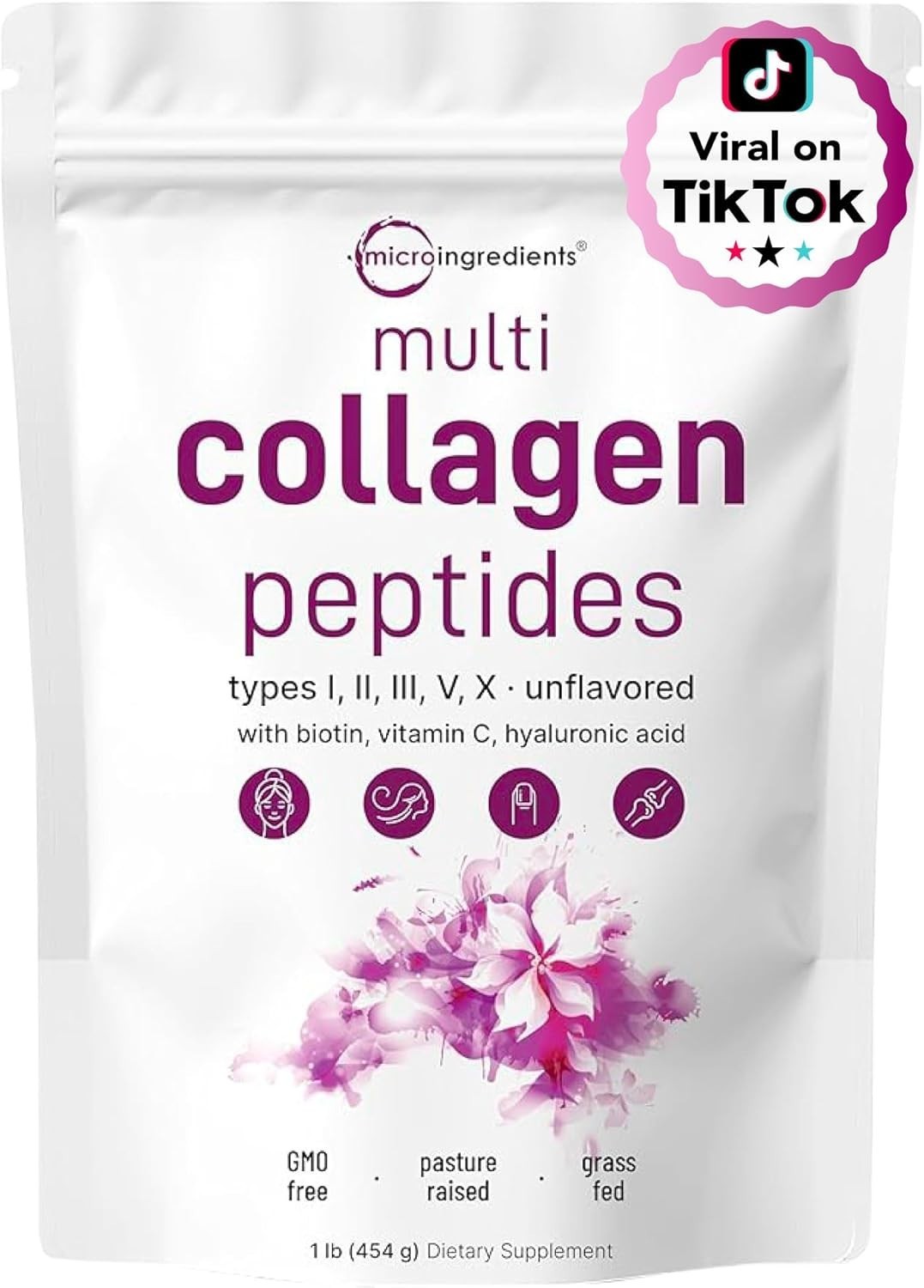 Micro Ingredients Multi Collagen Complex I II III V X Biotin Vitamin C Powder
