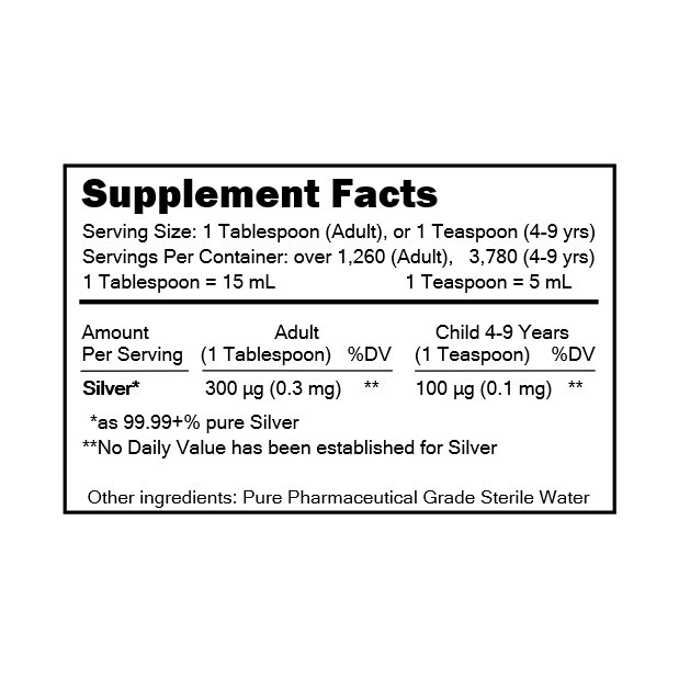 MediSILVER® AMBER Immunity Booster Traditional Colloidal Silver AgNP: 5 Gallons