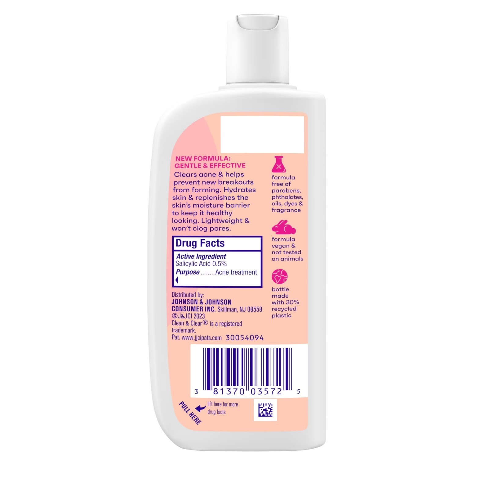Dual Action Acne Facial Moisturizer Oil Free Skin Care 4 fl oz