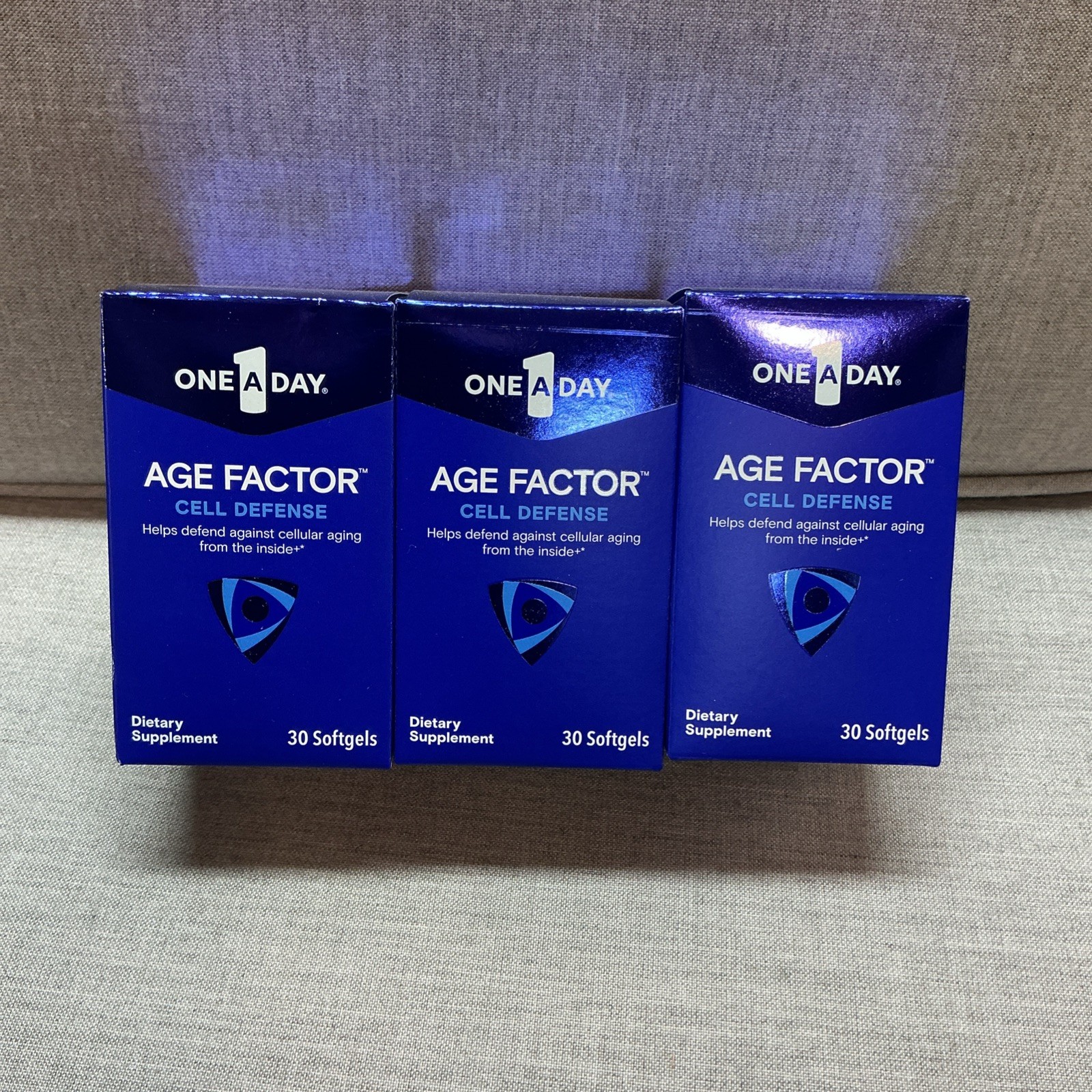 3x One A Day Age Factor Cell Defense Supplement 30 Softgels Exp 02/26