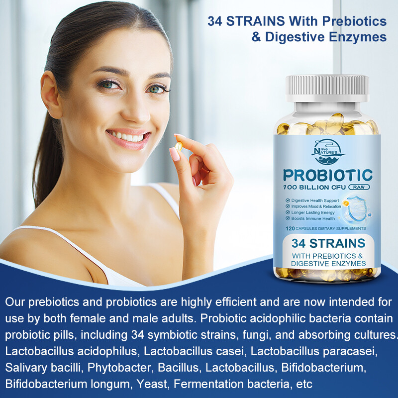 Probiotics 100 Billion CFU Potency Digestive Immune Health 120/240/480 Capsules