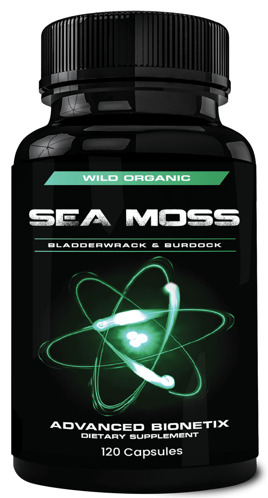 Organic Sea Moss Capsules, Irish Sea Moss, bladderwrack & Burdock Root 120 Pills