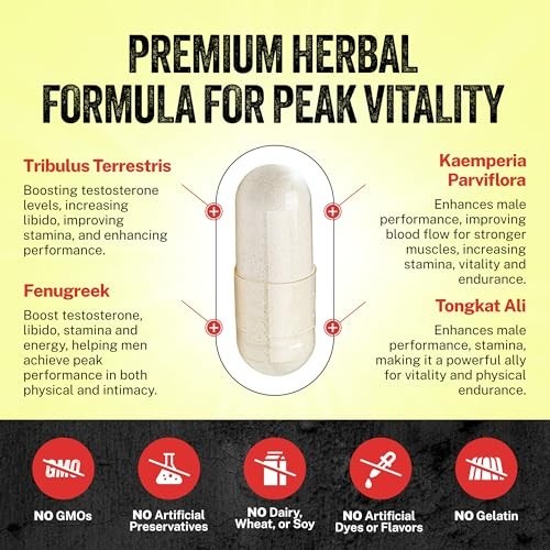 Men’s Health Supplement Energy Stamina Strength Booster Capsules