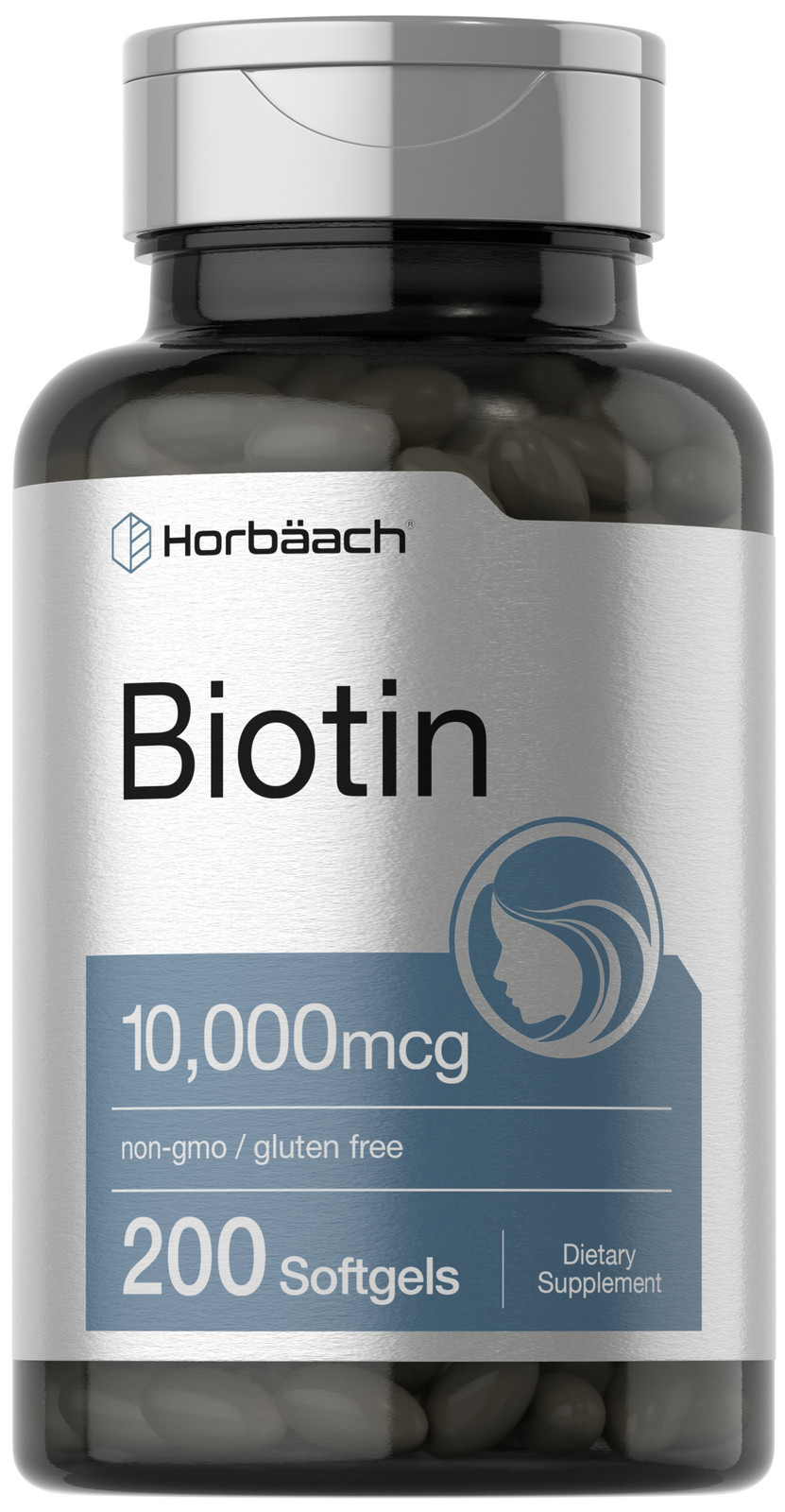 Biotin 10 000 mcg | 200 Softgels | Vitamin B7 Supplement | Non-GMO | by Horbaach