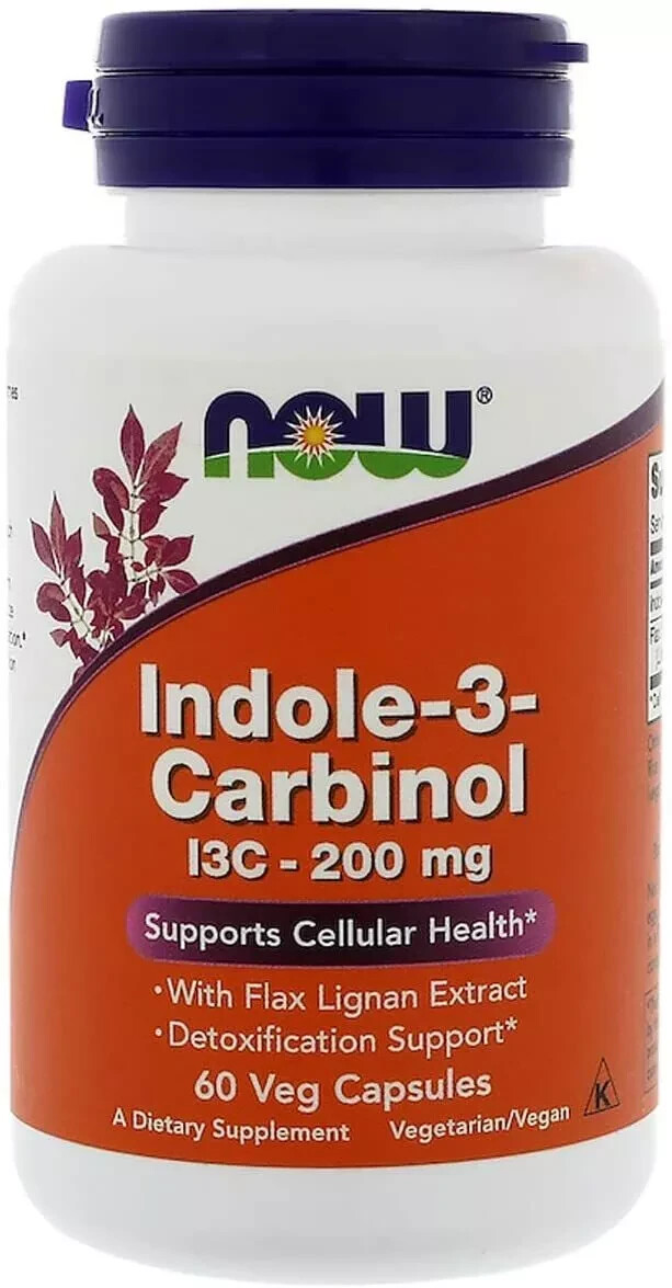 NOW Foods Indole-3 Carbinol (I3C) 200 mg 60 Veg Capsules