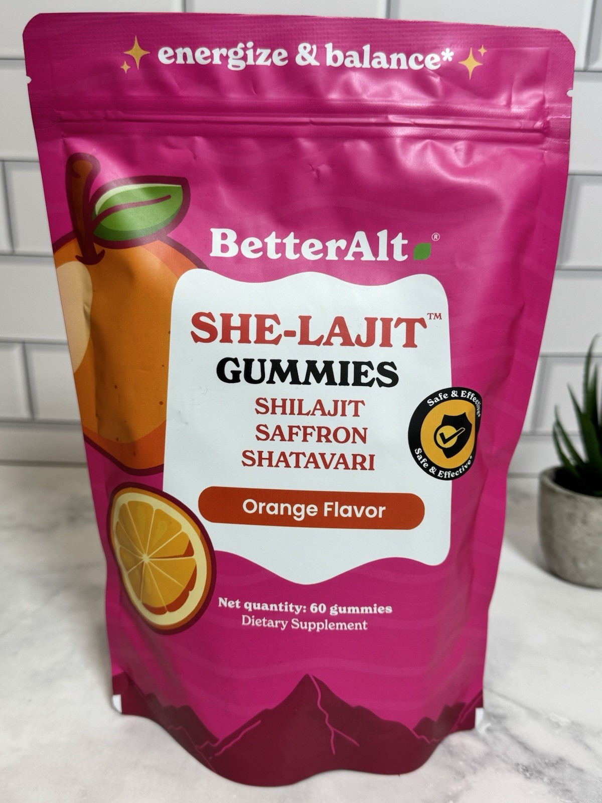 BetterAlt She-Lajit Gummies 60 Gummies Orange Flavor EXP 02/11/2027 Brand New