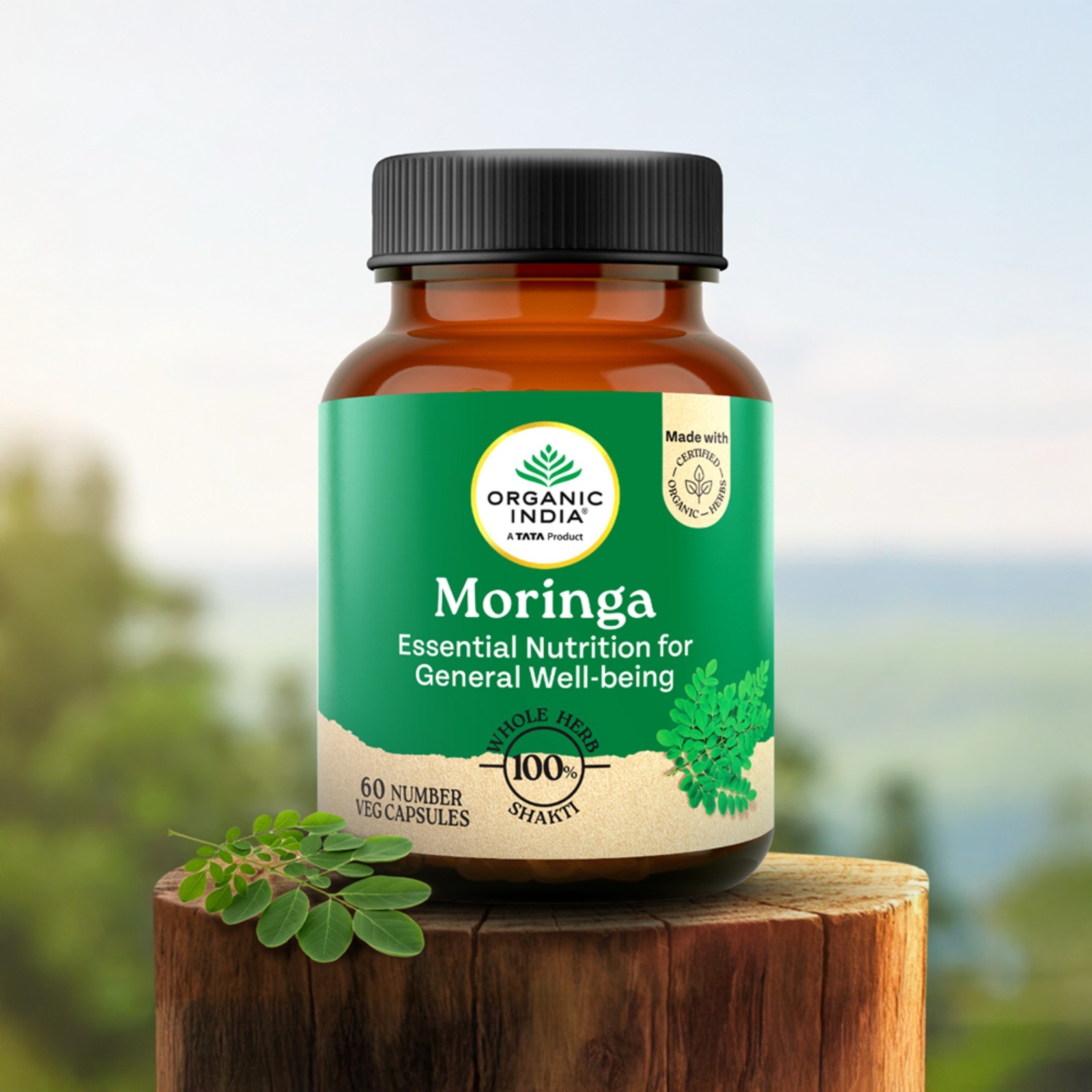 Organic India Moringa 90 Veggie Caps Gluten-Free, Organic, Vegan, Vegetarian