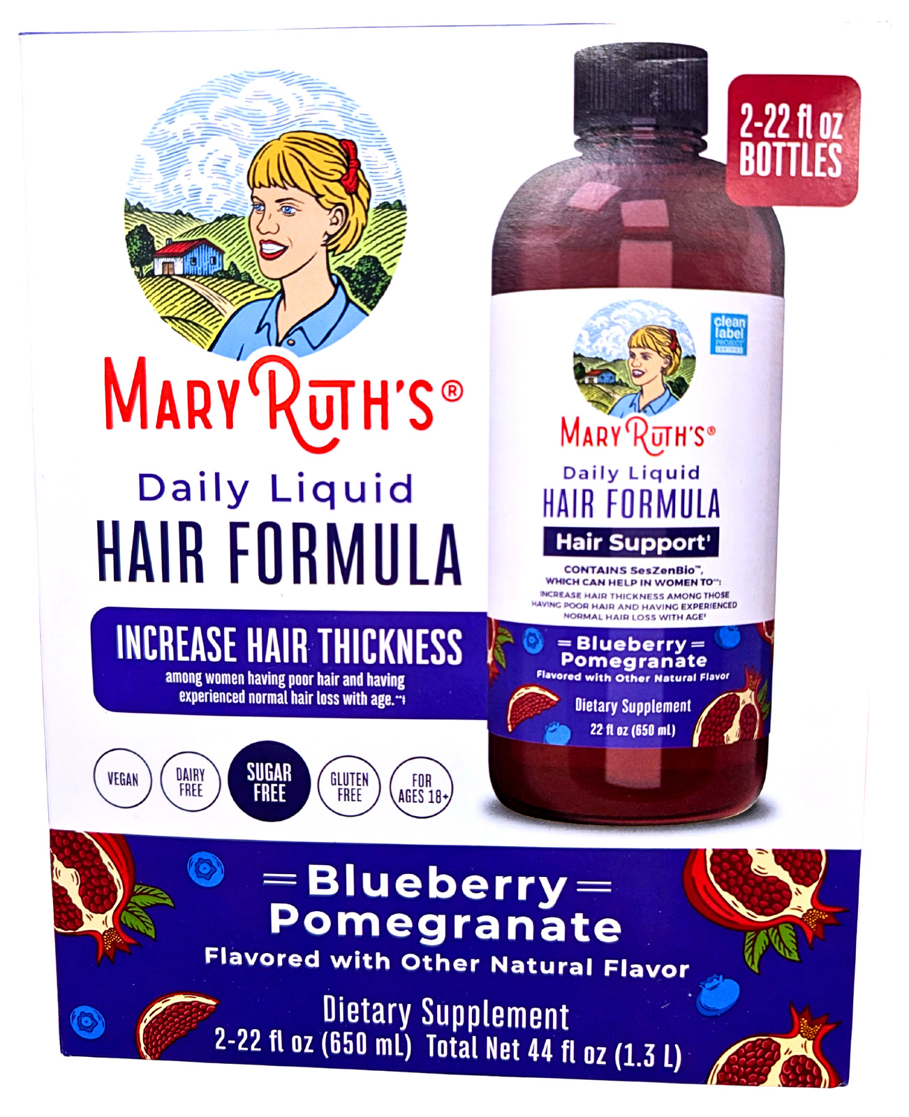 MaryRuth’s Daily Liquid Hair Formula 2 Packs x 22 Fl Oz EXP 06/2027