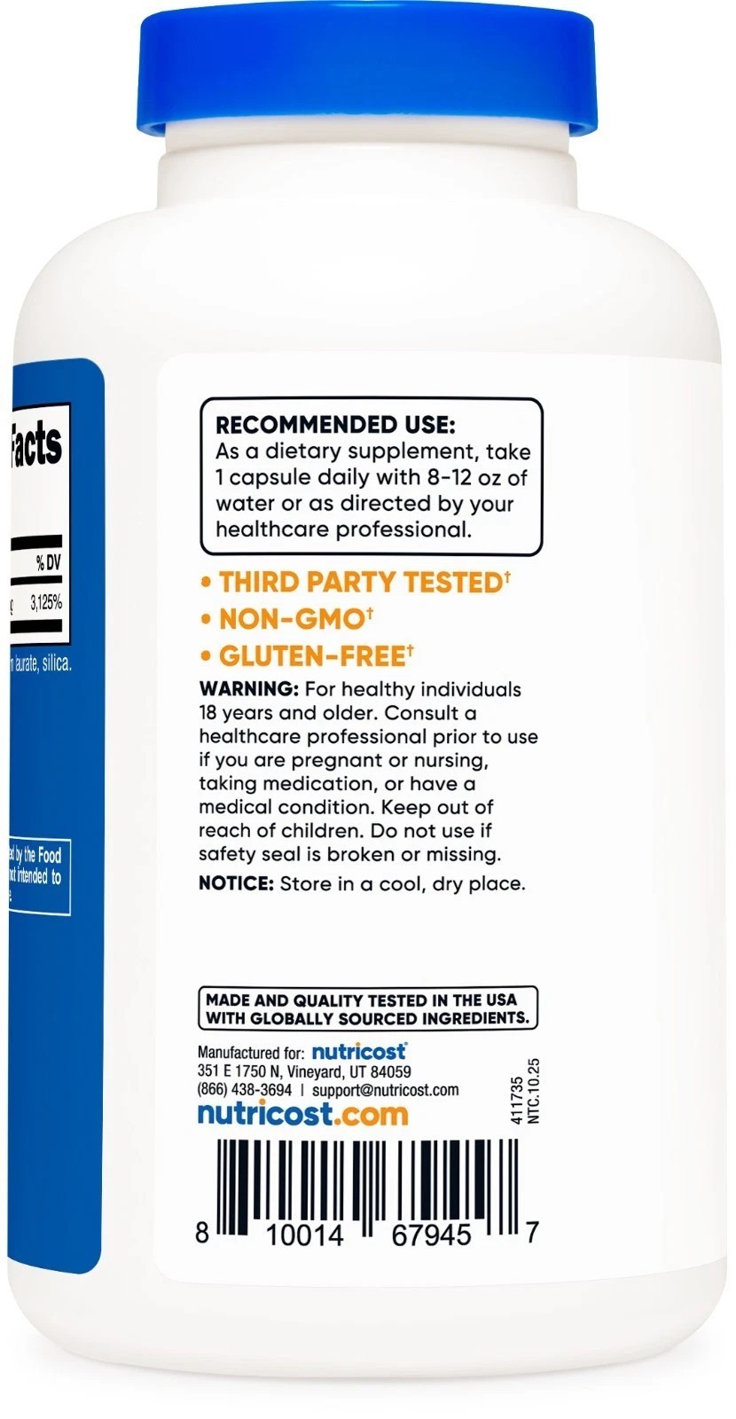 Nutricost Niacinamide (Vitamin B3) 500mg, 240 Capsules – Flush Free, Gluten Free