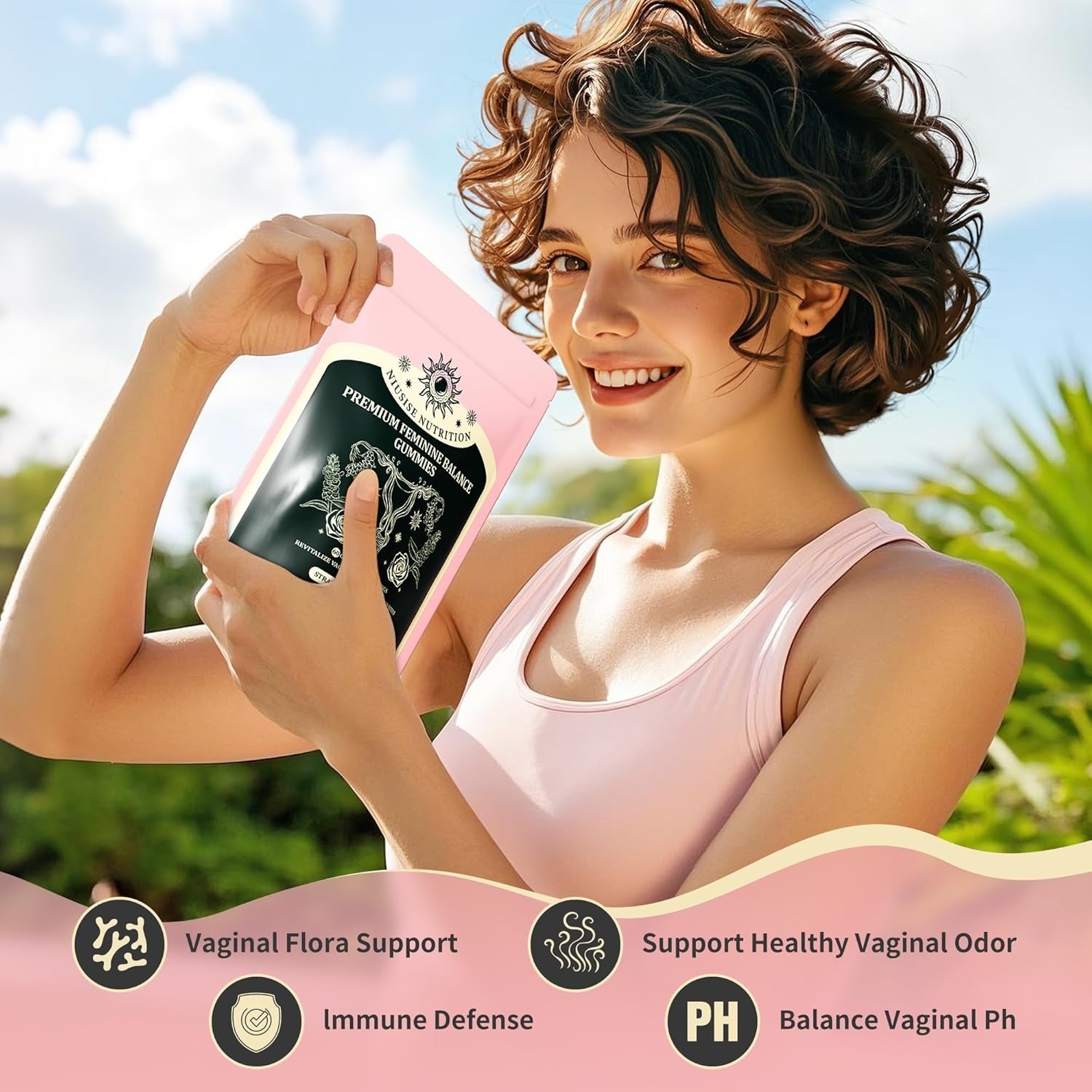 Feminine Balance Gummies, Premium Balance Supplement for Women PH Health.06/2027