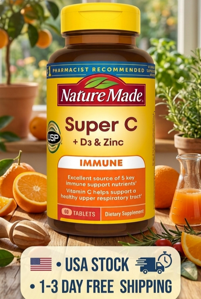 Vitamin C Nature Made Super C Immune­ Complex 1000 mg 60 Tablets D3 + Zinc