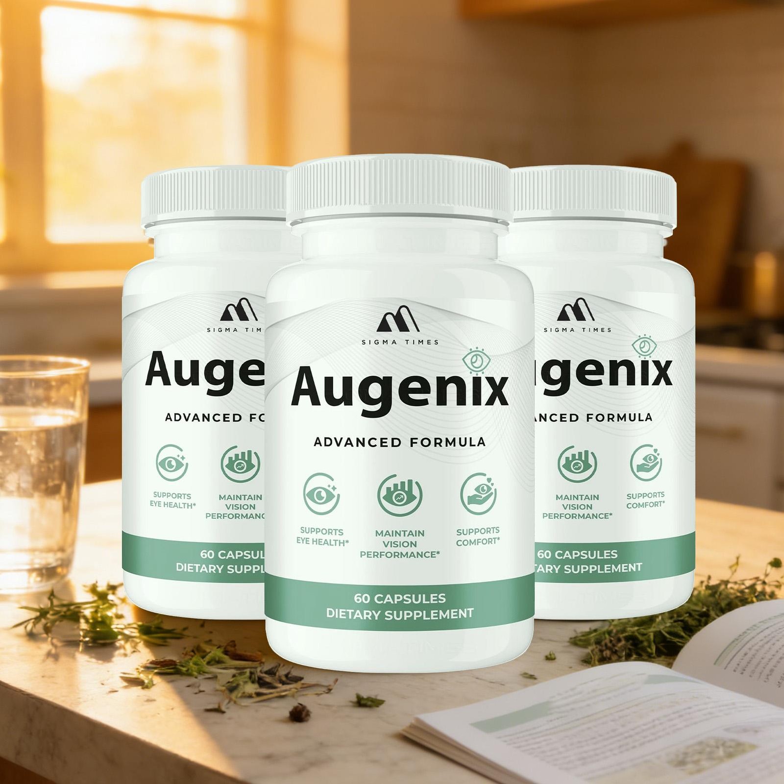 3 package Augenix Advanced Eye Health & Vision Support Supplement Capsules