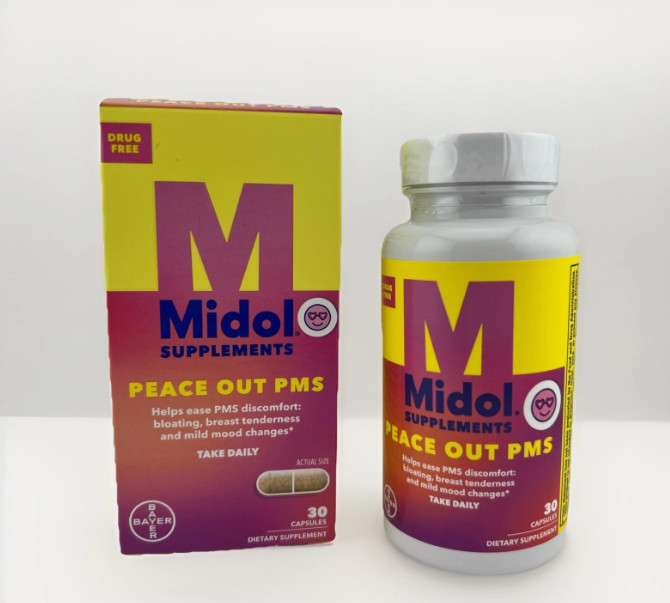 Midol Supplements PEACE OUT PMS – Daily, Helps Ease PMS, 30 Capsules – Brand NEW
