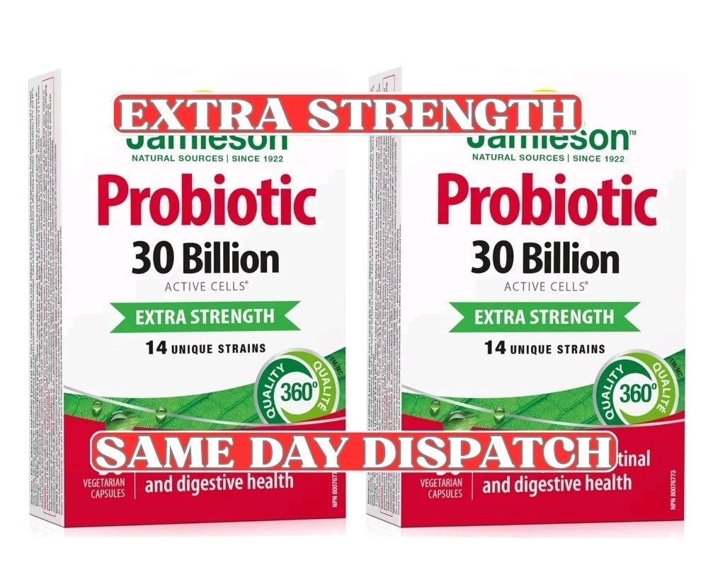 Jamieson Probiotic 30 Billion Extra Strength 2 Pack 60 Capsules Total