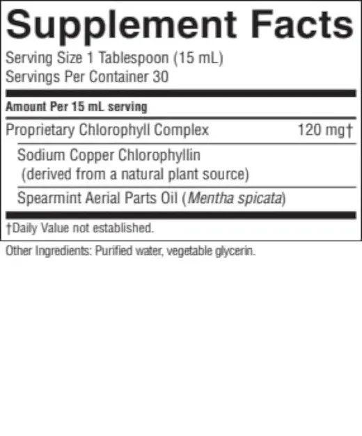 Natures Sunshine Liquid Chlorophyll ES 16oz Extra Strength Mint Formula