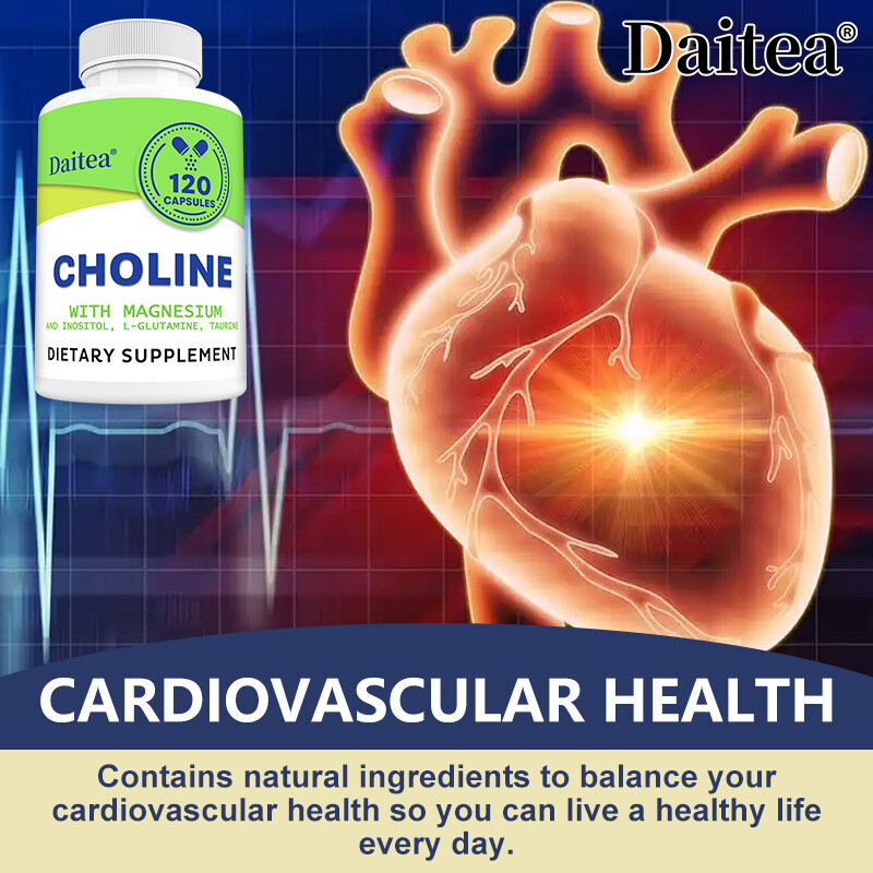 Choline Supplements 30 To 120 Capsules | Promotes Energy, Liver, Brain