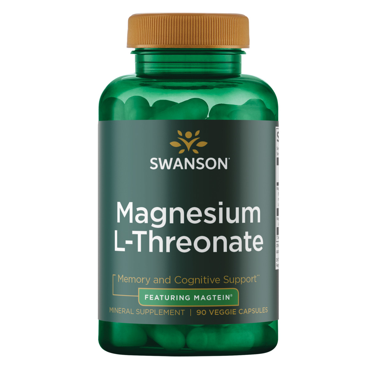Swanson Magnesium L-Threonate – Featuring Magtein 90 Veggie Capsules