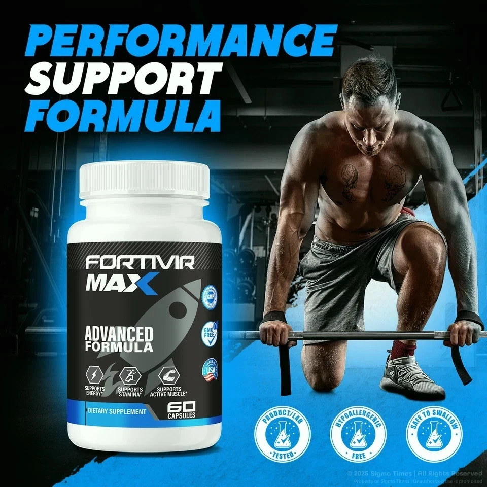 Fortivir Max Capsules for Men, FortivirMax Male Health Support Formula 60ct, F/S