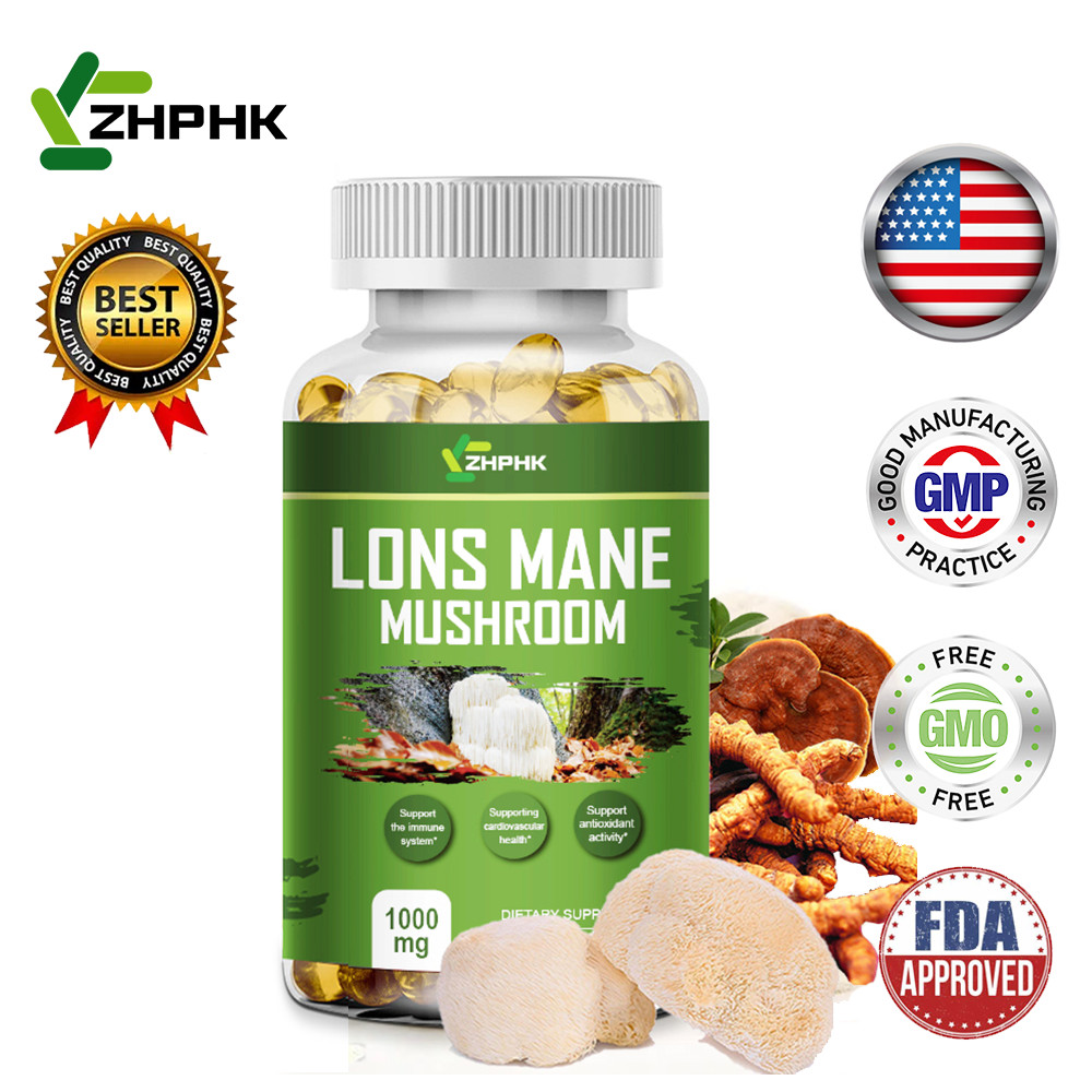 Organic Lion’s Mane Mushroom Supplement (1850 mg) – MEMORY, FOCUS, STRESS AID