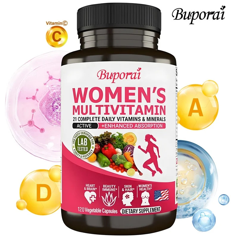 Women’s Multivitamin 120pcs,Supports Heart, Joints, Skin, Hair and Nails Health