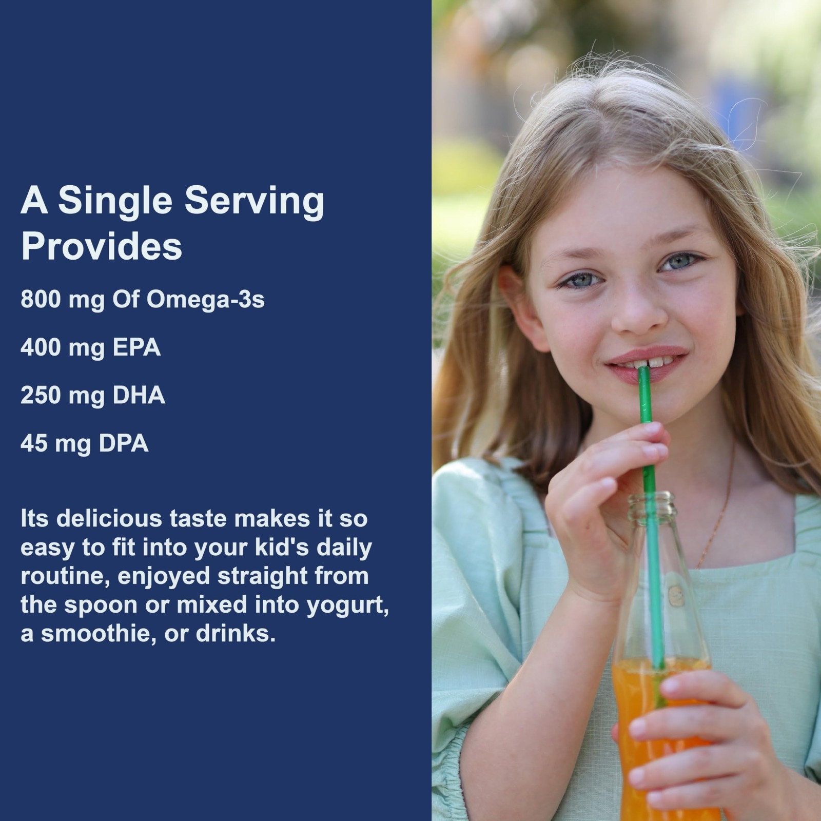 Kid’s Omega-3 Fish Oil 800mg, Norwegian, Sustainably Sourced, Orange Flavor, 200