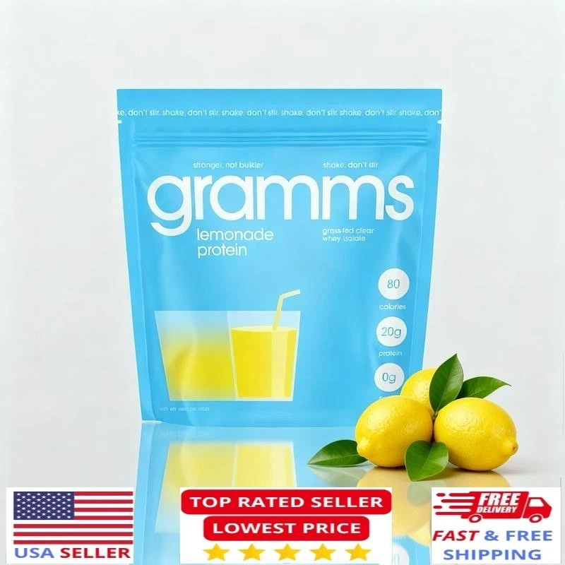 Gramms Lemon Flavor GrassFed Clear Whey Isolate Protein Powder 250g pure protein